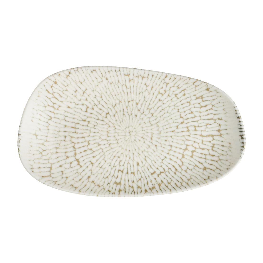 Churchill Cascade Opal Organic Oblong Plates Taupe 260x150mm (12 Pack)