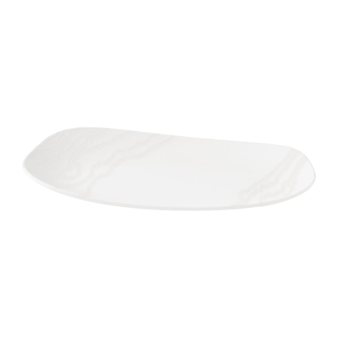 Churchill Tide Organic Oblong Plates White Opal 350x185mm (6 Pack)