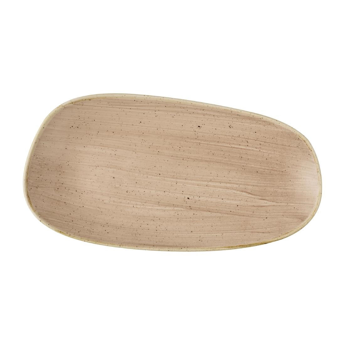 Churchill Stonecast Opal Oblong Plates Truffle 350x185mm (6 Pack)