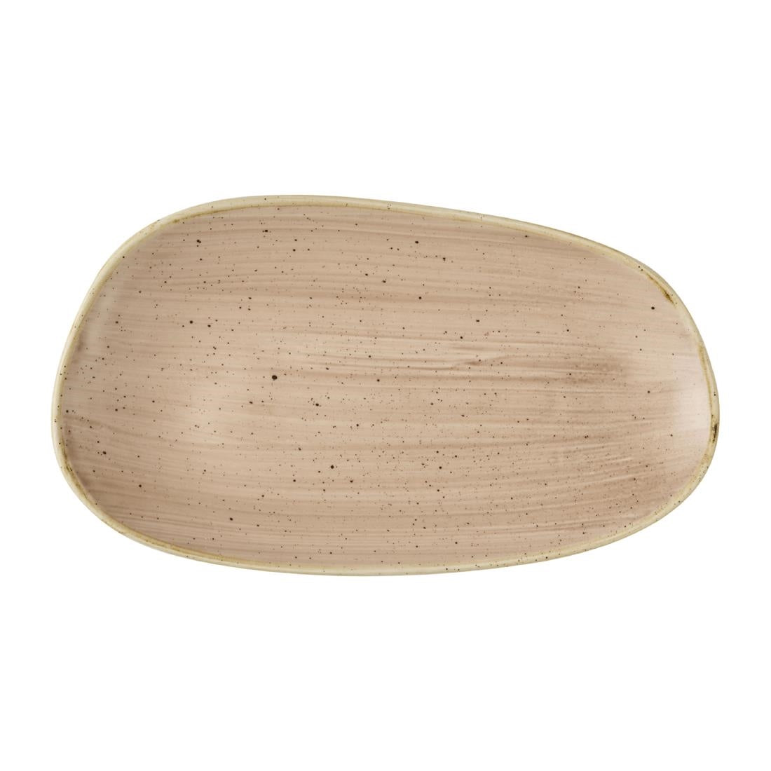 Churchill Stonecast Opal Oblong Plates Truffle 260x150mm (12 Pack)