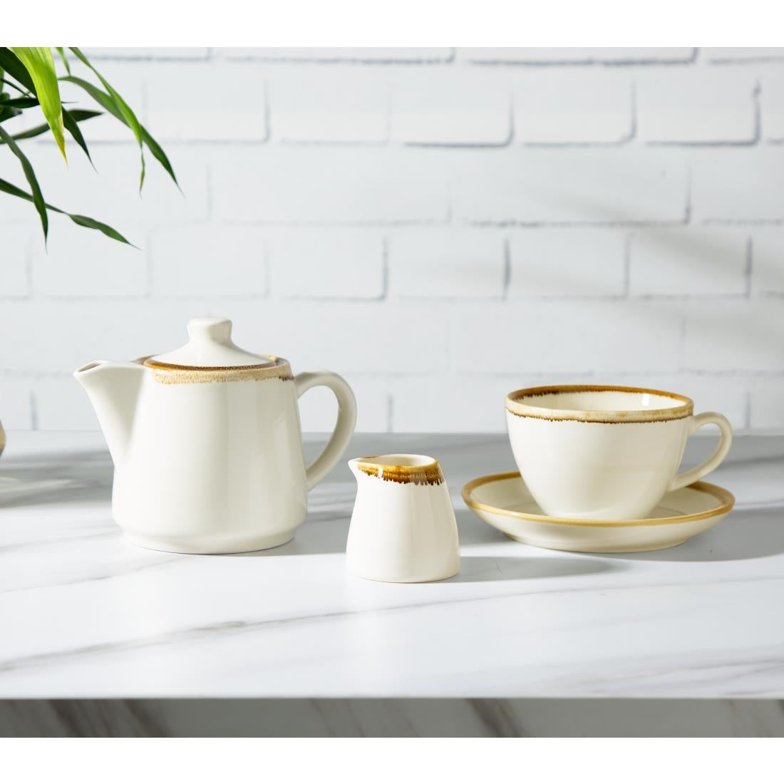 Olympia Kiln Teapots Chalk 650ml (4 Pack)