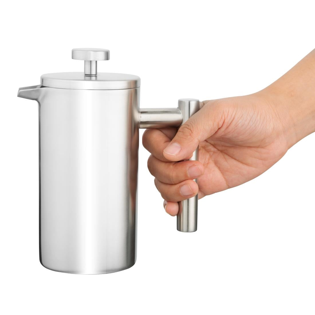 Olympia Insulated 3-Cup Cafetiere Matte Silver 350ml