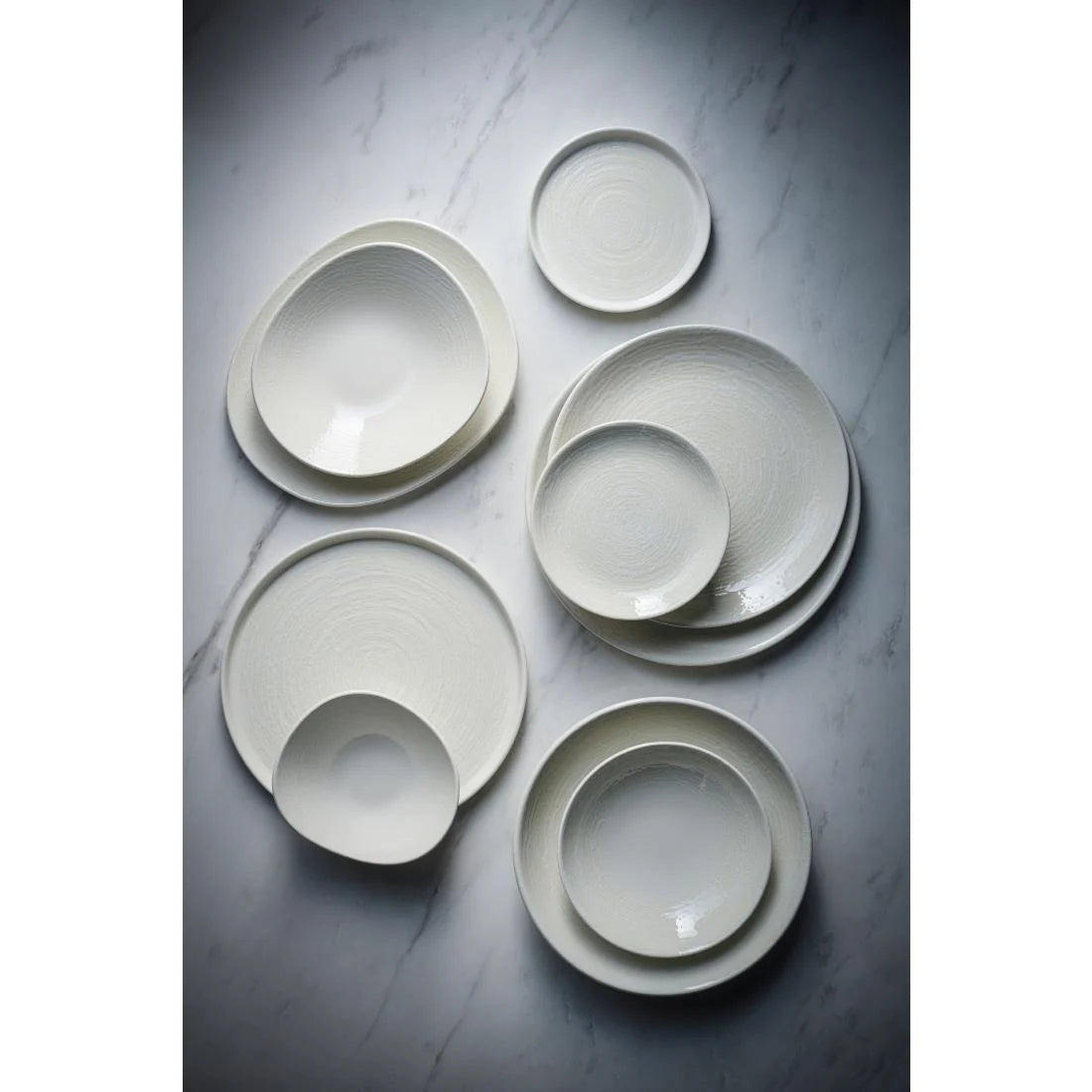 Churchill Inked Elements Evolve Coupe Plates Ice 165mm (12 Pack)
