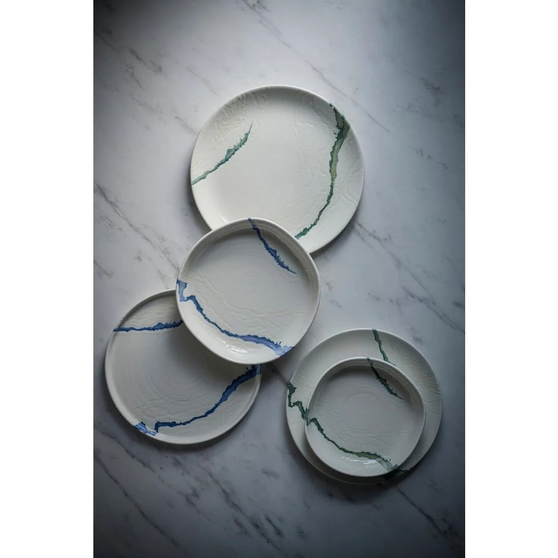 Churchill Tide Accents Walled Plates Green 260mm (6 Pack)