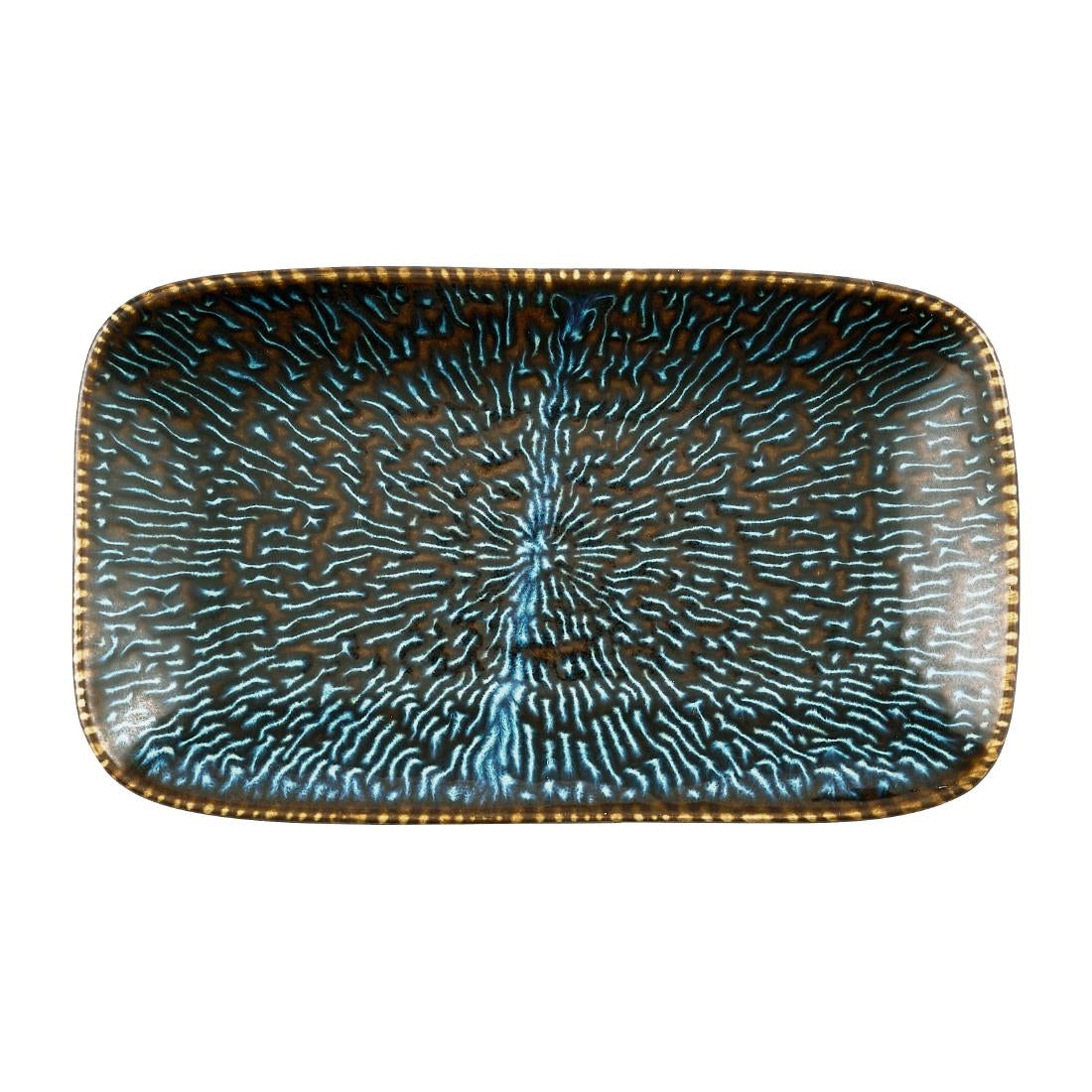 Churchill Inked Cascade Natural Deep Trays Sapphire Blue 260x150mm (6 Pack)