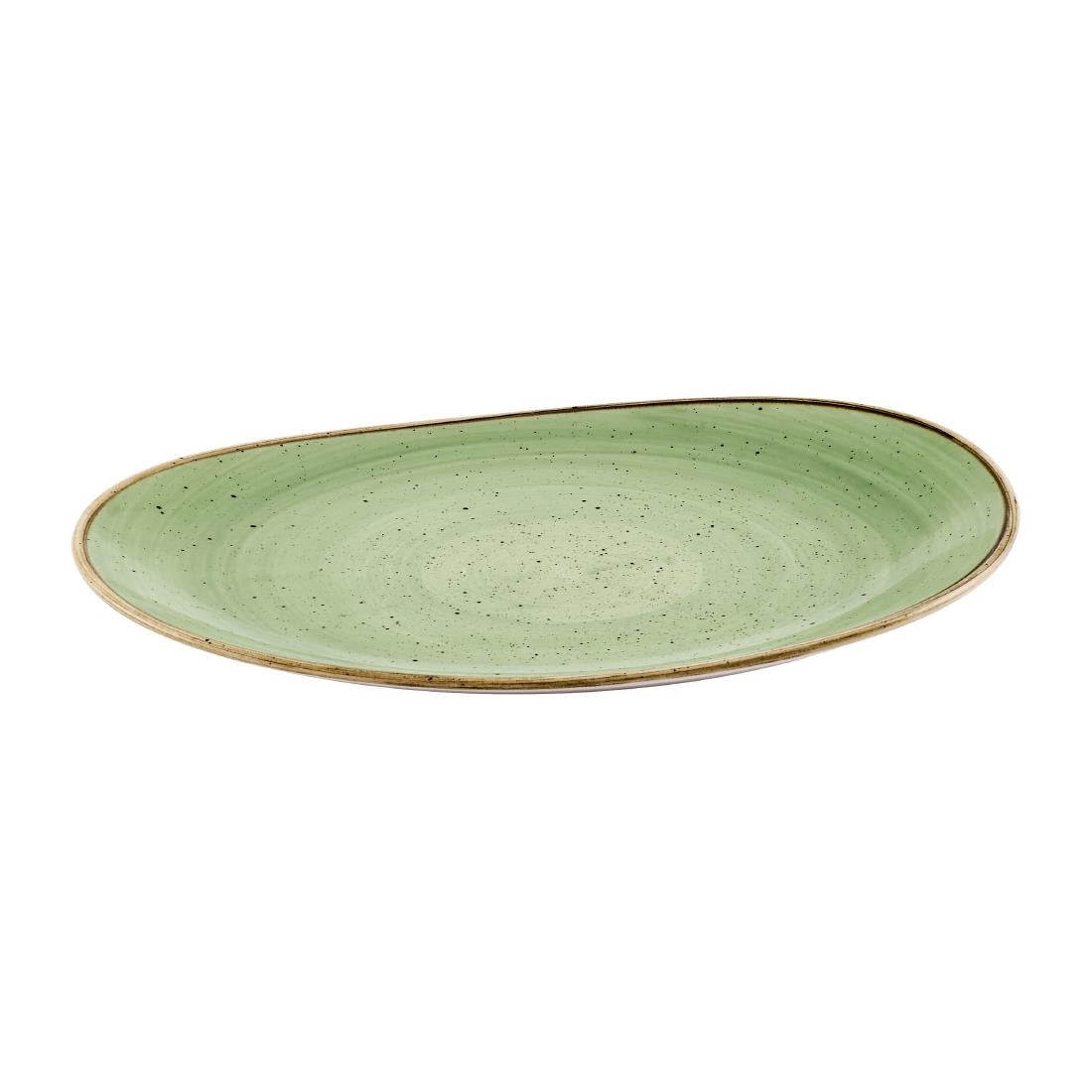Churchill Stonecast Opal Platters Sage Green 345x235mm (6 Pack)