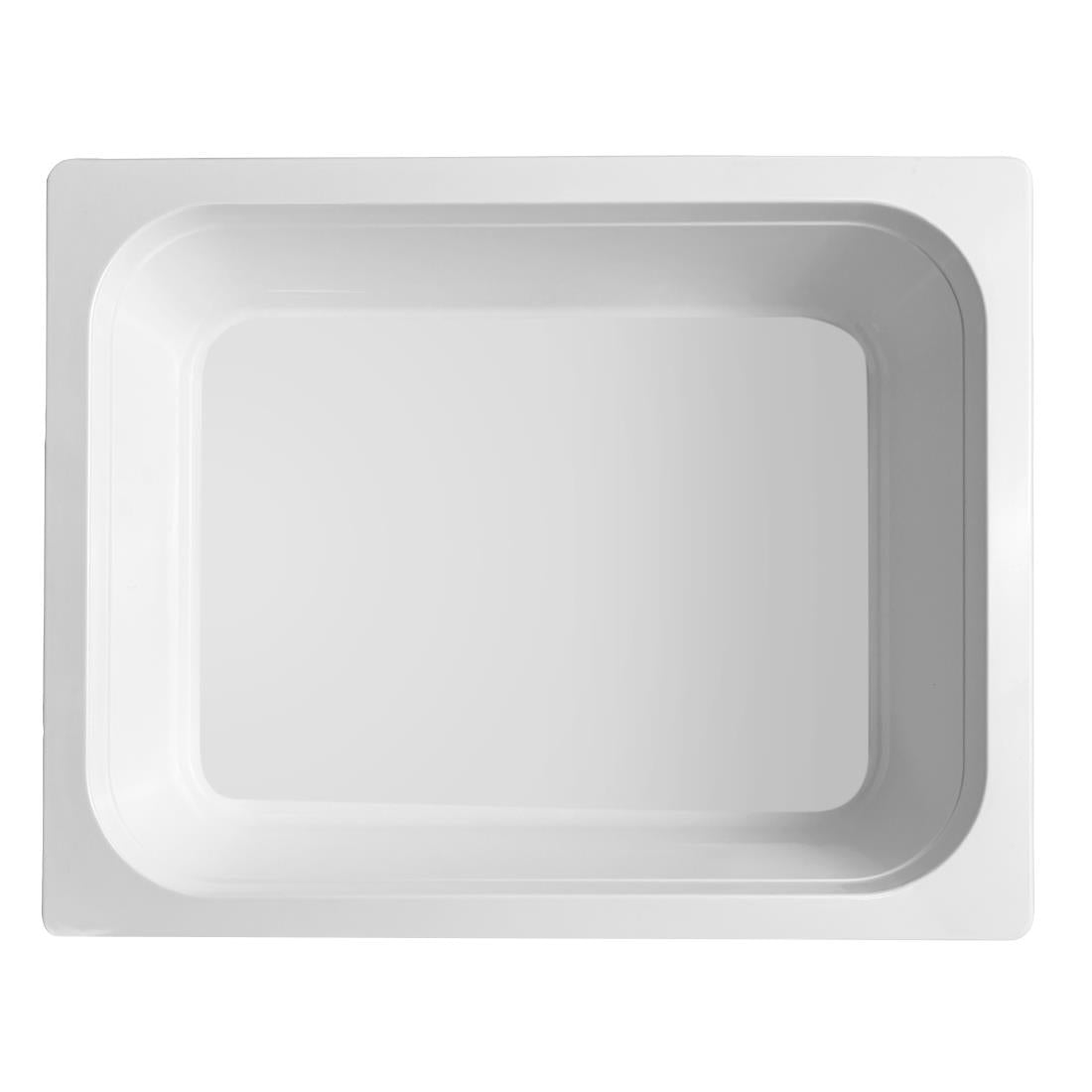 Olympia Kristallon Melamine Gastronorm Dish White GN 1/2