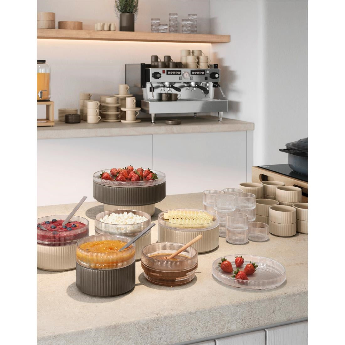 APS THE GRID Glass Bowls 60mm (12 Pack)
