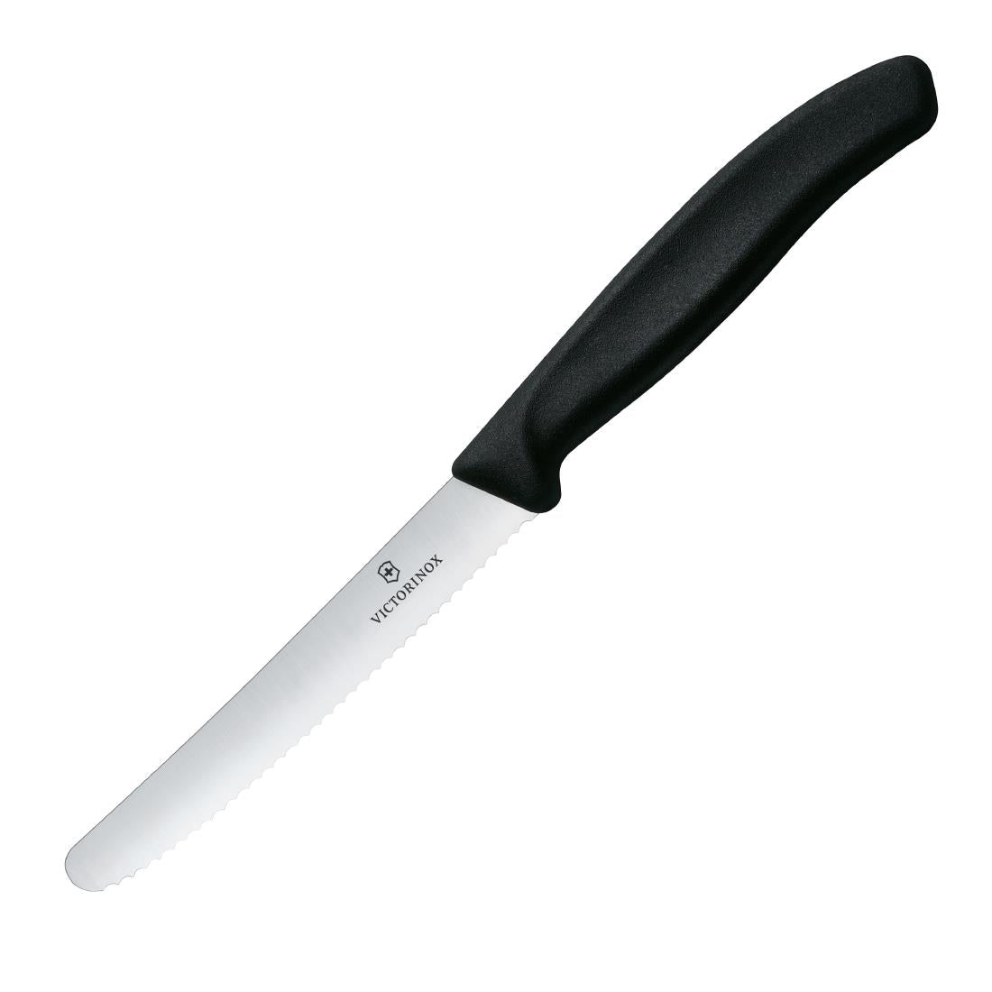 Victorinox Swiss Classic Tomato & Table Knife Wavy Black 11cm (6 Pack)