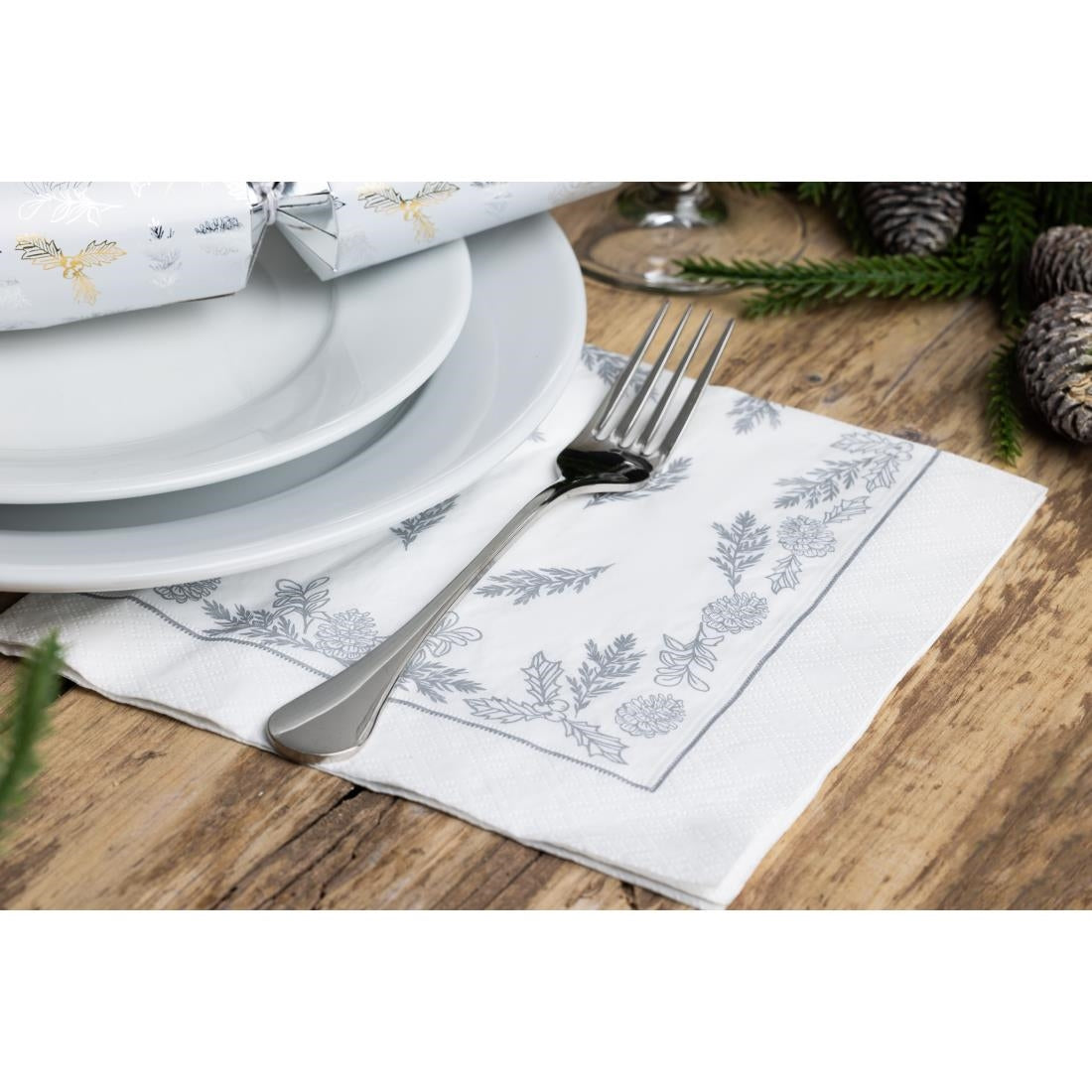 Swantex Aspen Festive 3ply Dinner Napkins 400x400mm (600 Pack)