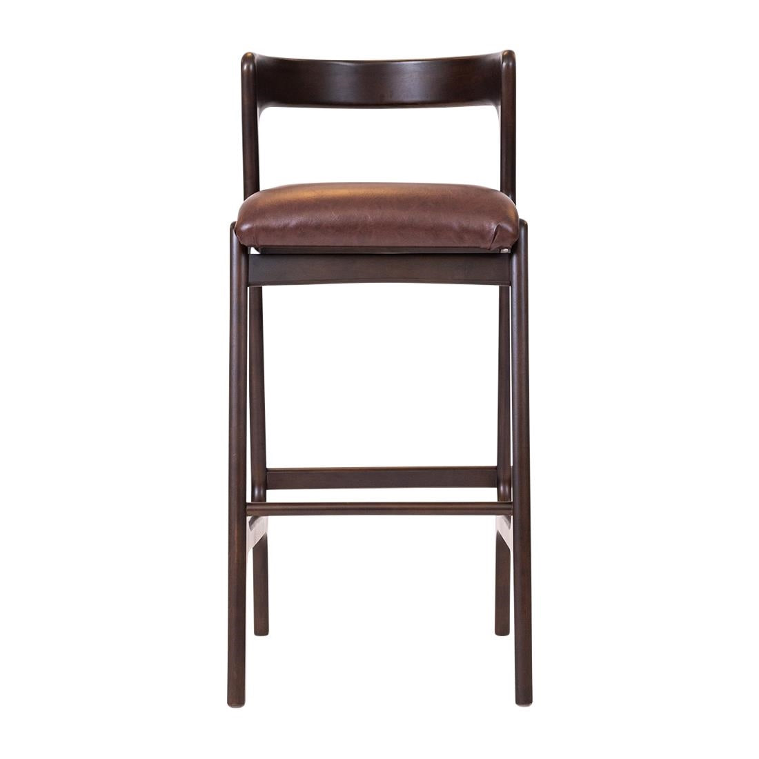 Copenhagen Bar Chair in Dark Walnut & Bison Espresso (6 Pack)