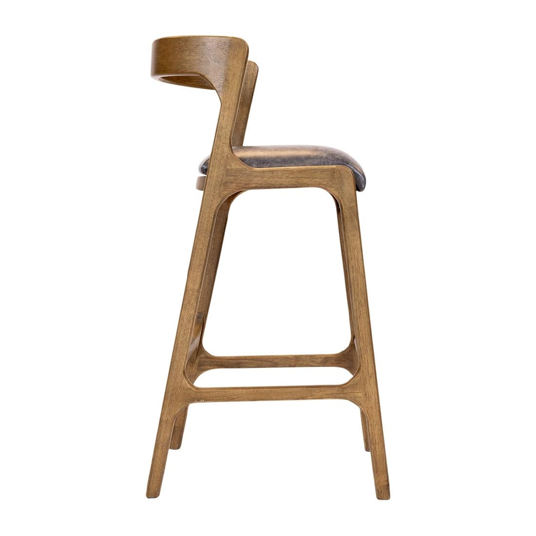 Copenhagen Bar Chair in Weathered Oak & Bison Smoke (6 Pack)