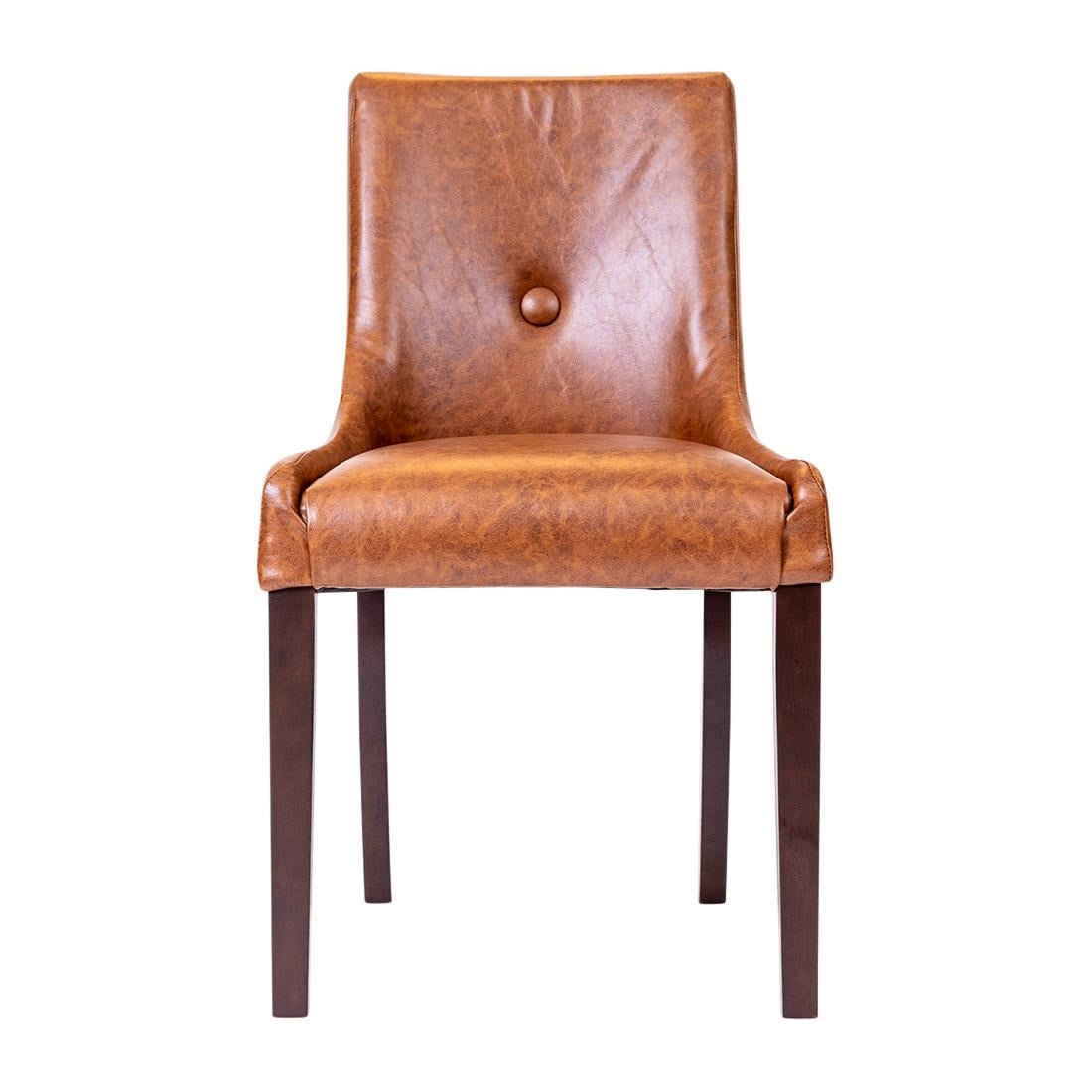 Bath Dining Chair in Dark Walnut & Bison Tan (6 Pack)