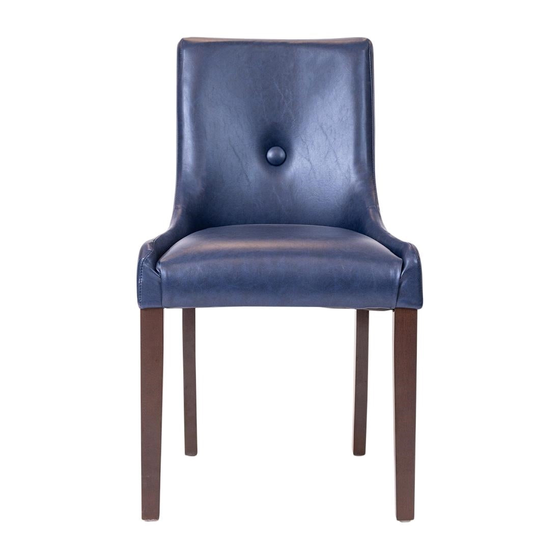 Bath Dining Chair in Dark Walnut & Bison Midnight (6 Pack)