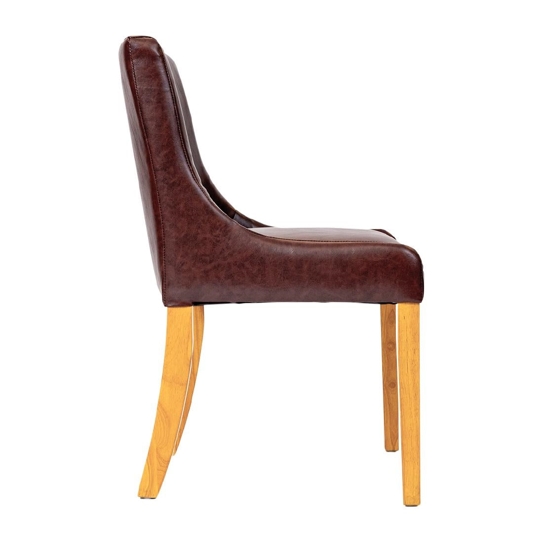 Bath Dining Chair in Soft Oak & Bison Espresso (6 Pack)