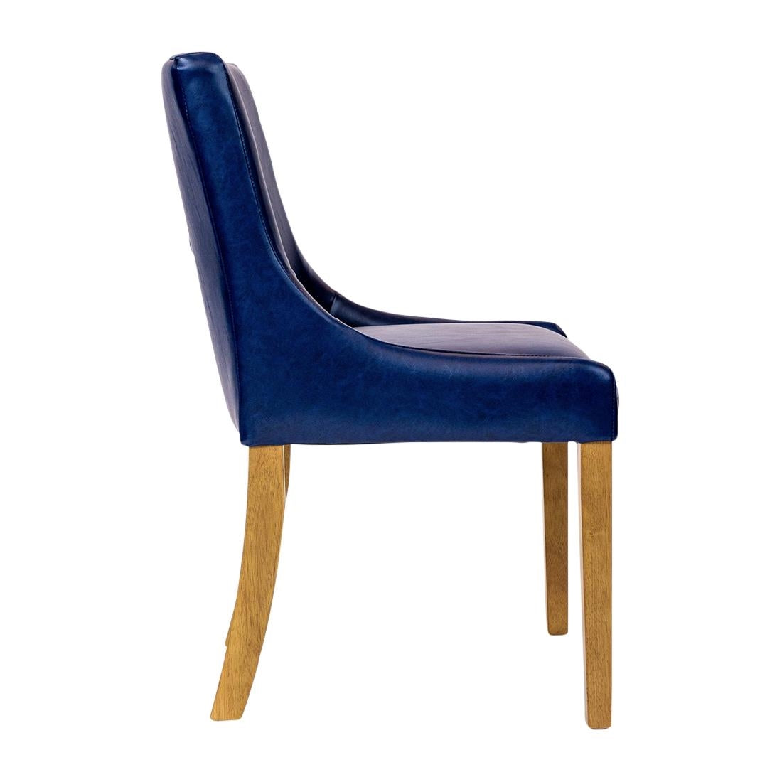 Bath Dining Chair in Weathered Oak & Bison Midnight (6 Pack)