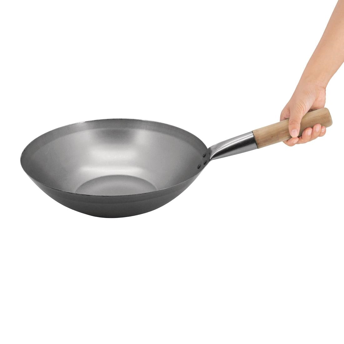 Vogue Mild Steel Flat Base Wok 330mm