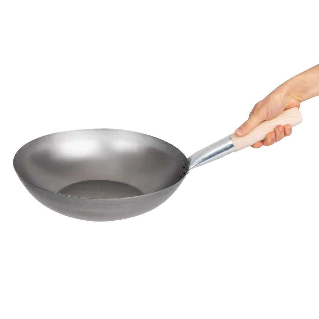 Vogue Mild Steel Flat Base Wok 330mm
