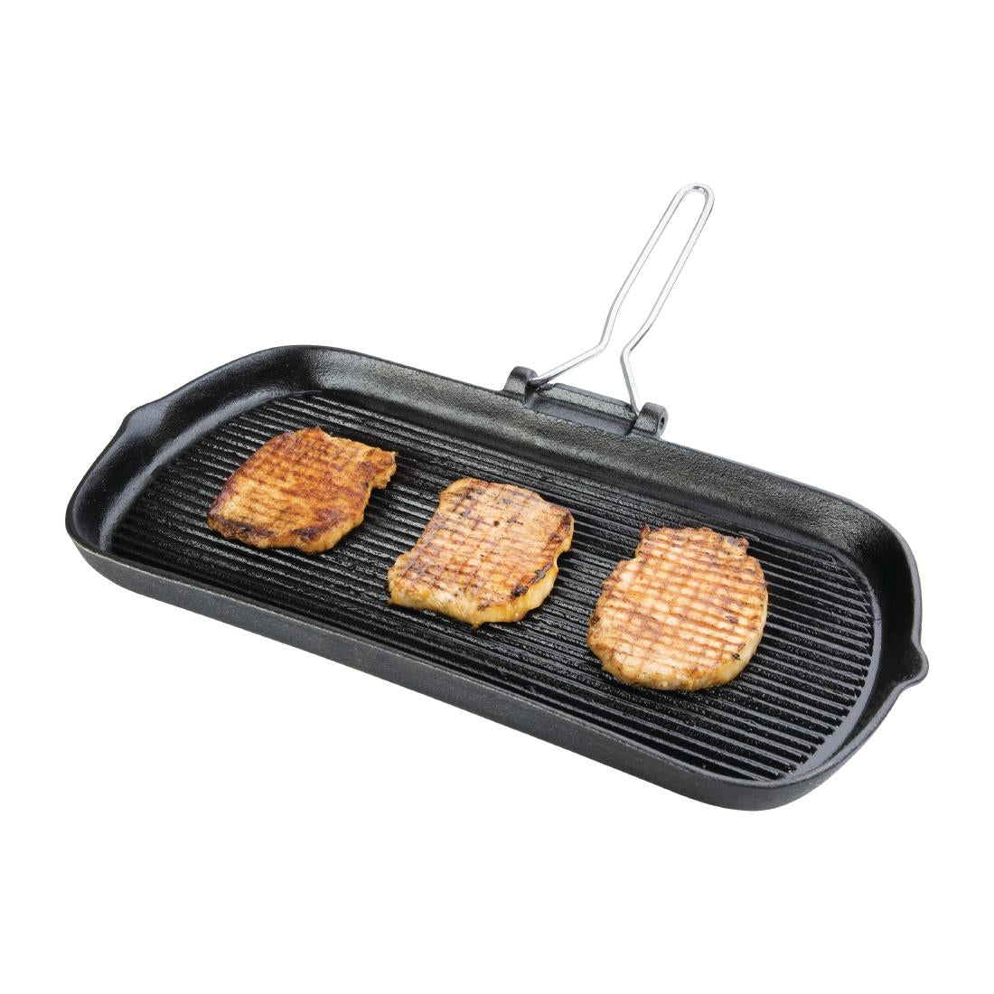 Vogue Cast Iron Grill Pan 22cm