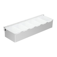 Olympia 6 Compartment Condiment Holder Stainless Steel