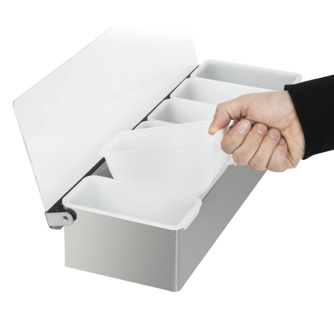 Olympia 6 Compartment Condiment Holder Stainless Steel