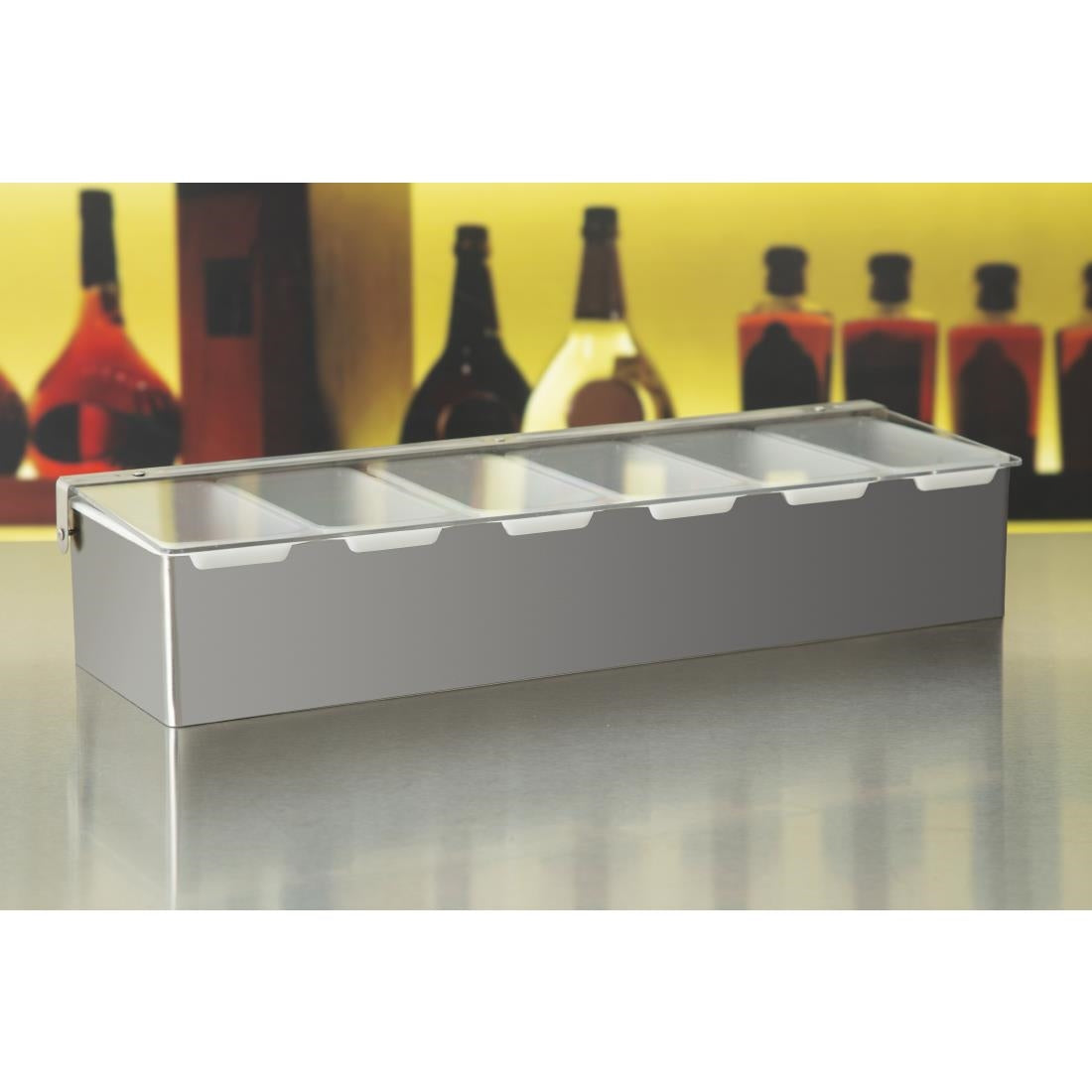 Olympia 6 Compartment Condiment Holder Stainless Steel