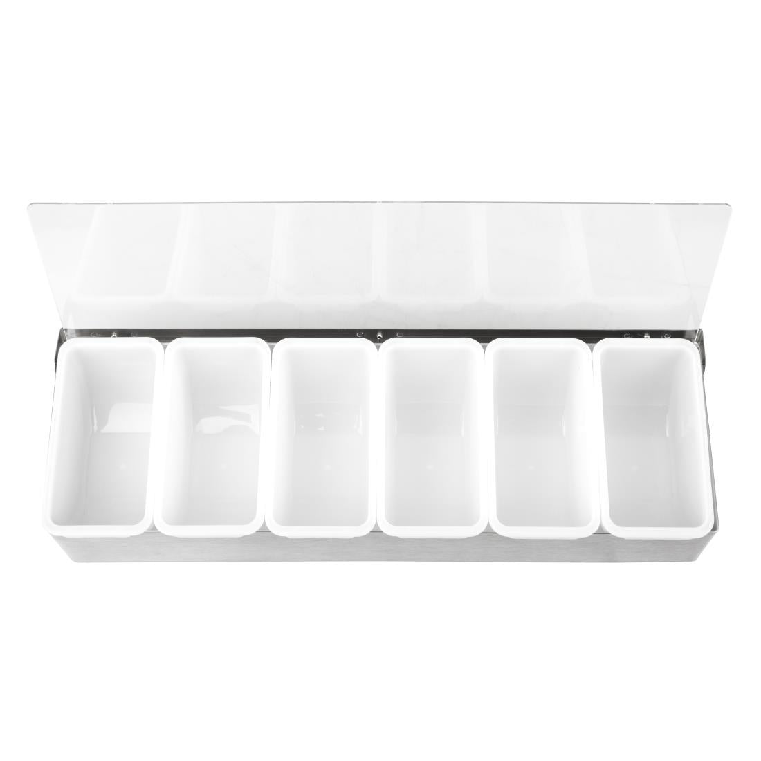 Olympia 6 Compartment Condiment Holder Stainless Steel