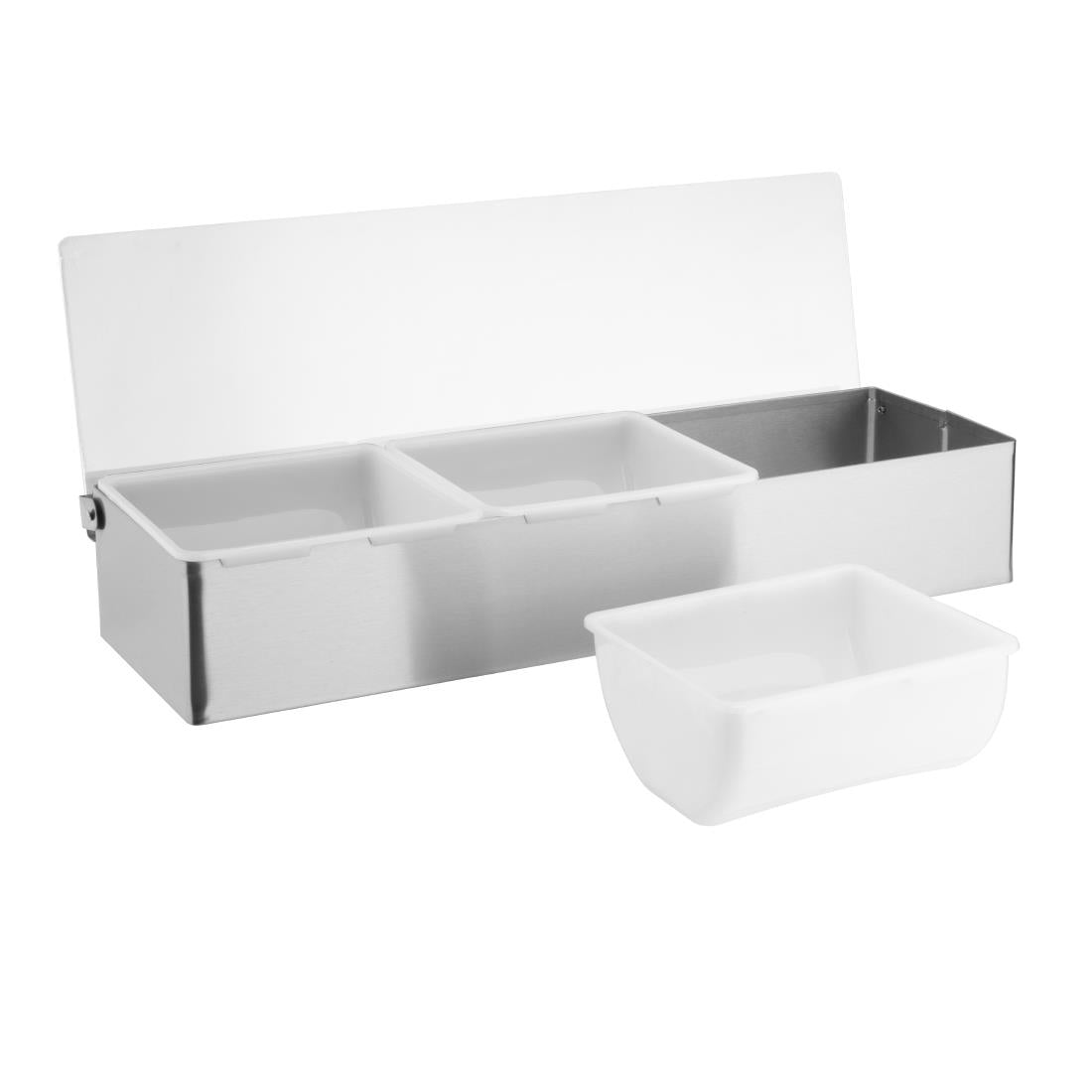 Olympia 3 Compartment Condiment Holder Stainless Steel