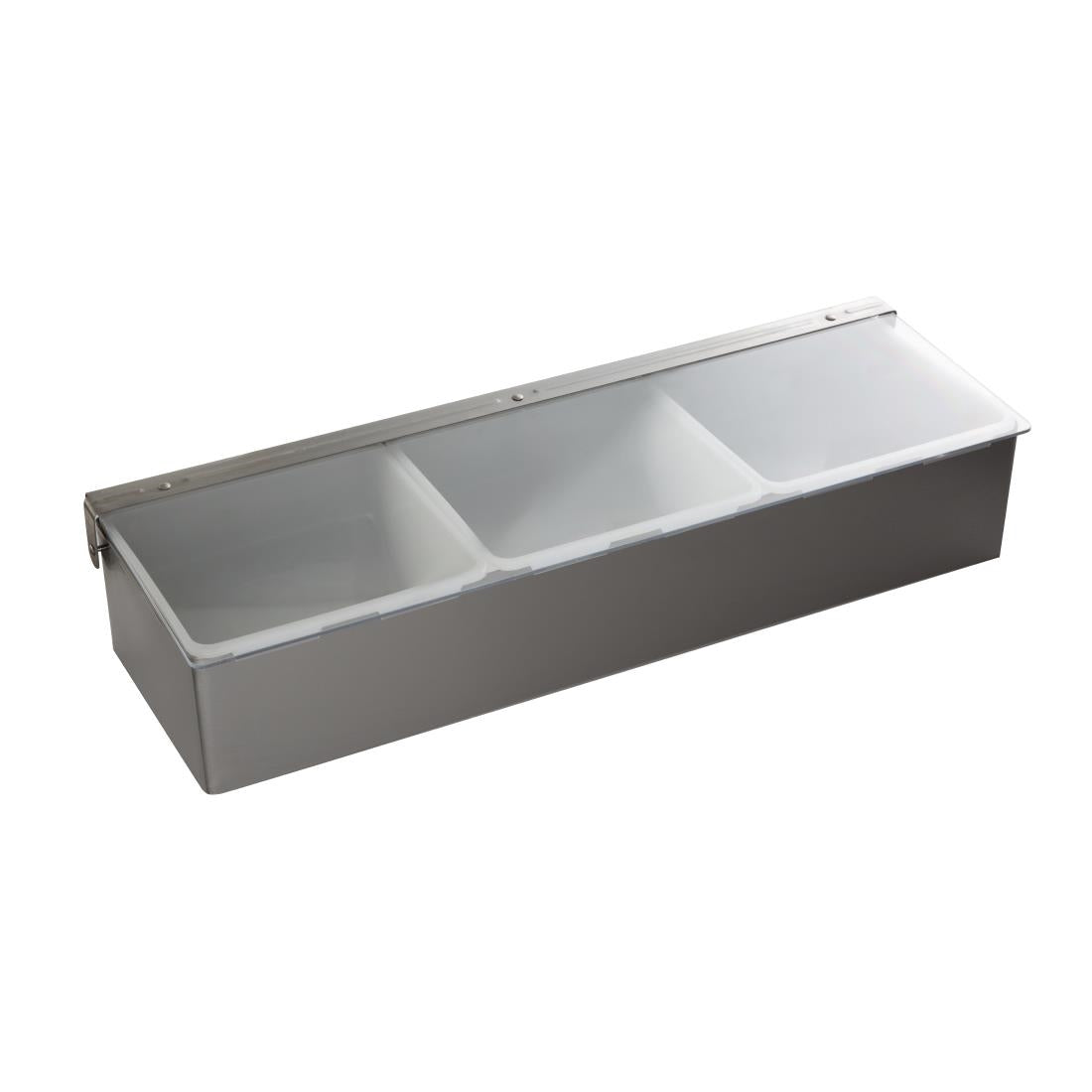 Olympia 3 Compartment Condiment Holder Stainless Steel