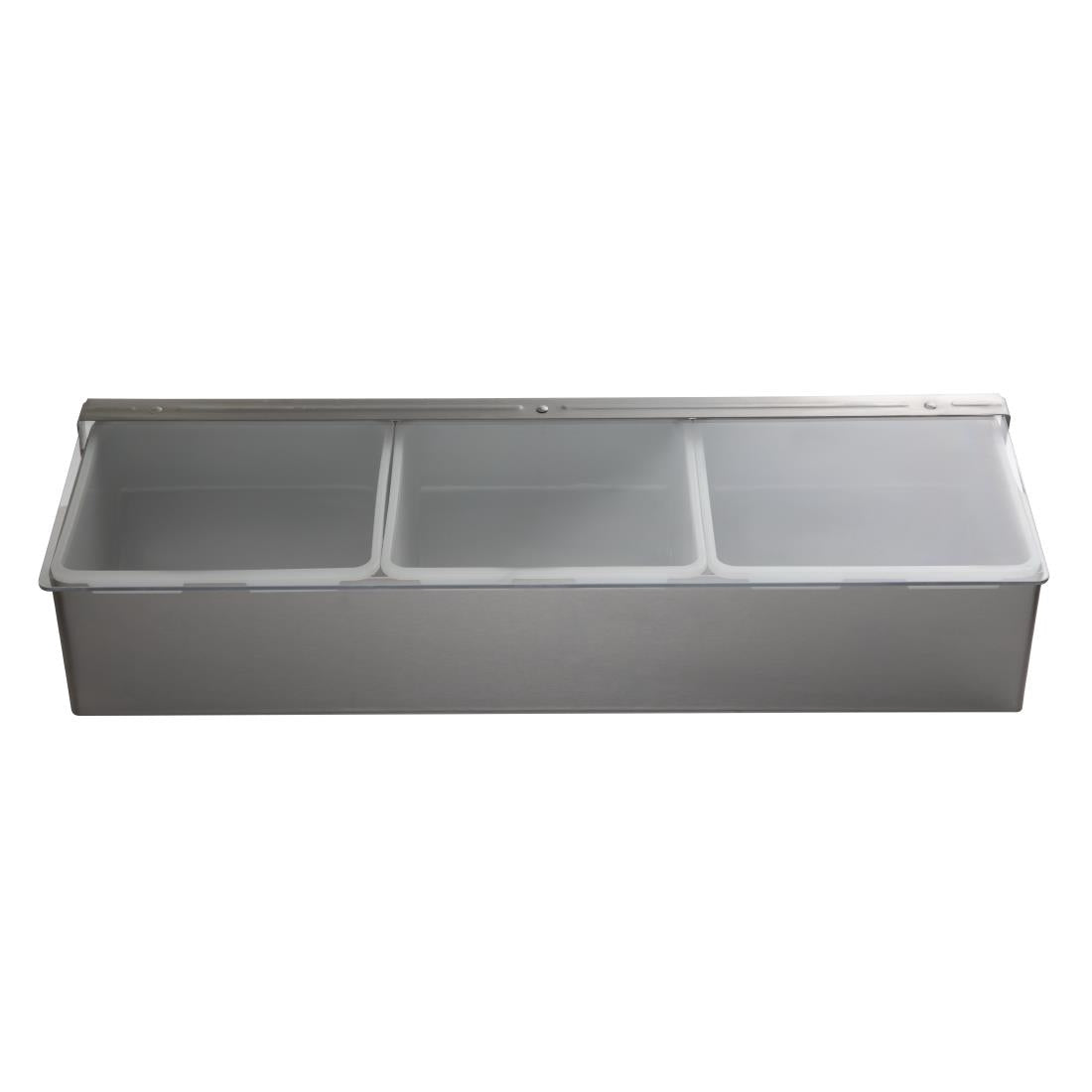 Olympia 3 Compartment Condiment Holder Stainless Steel