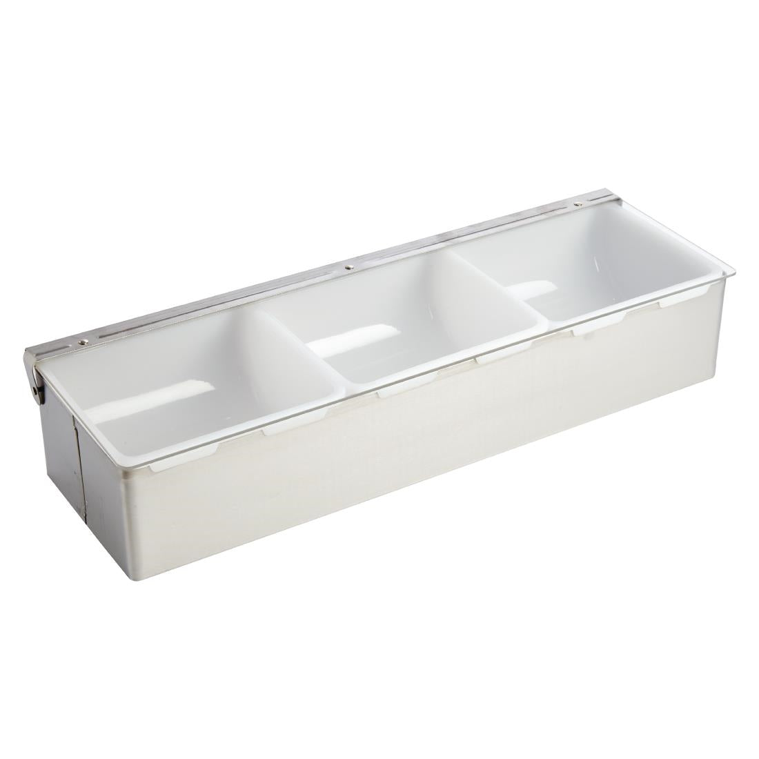 Olympia 3 Compartment Condiment Holder Stainless Steel
