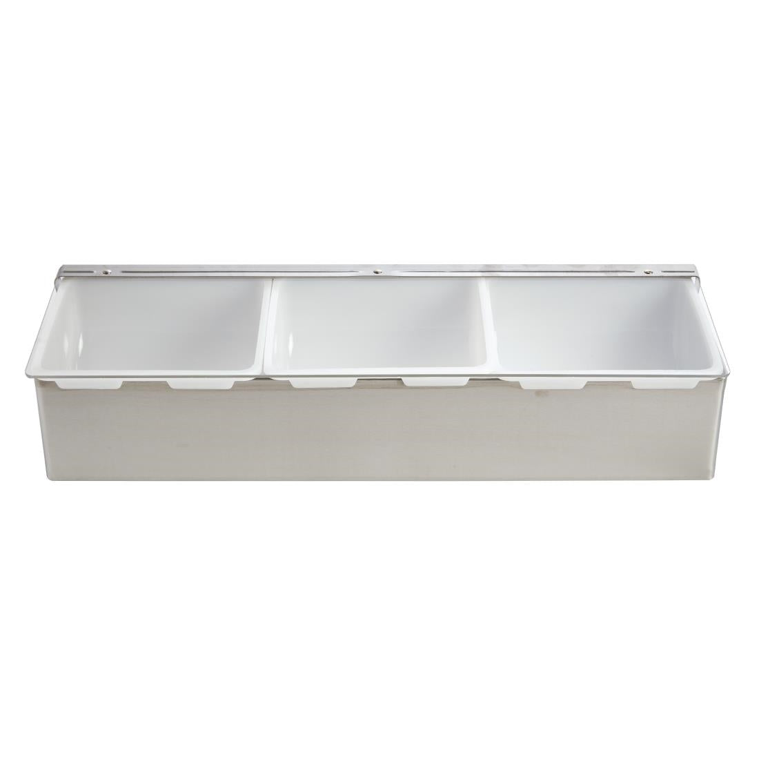 Olympia 3 Compartment Condiment Holder Stainless Steel