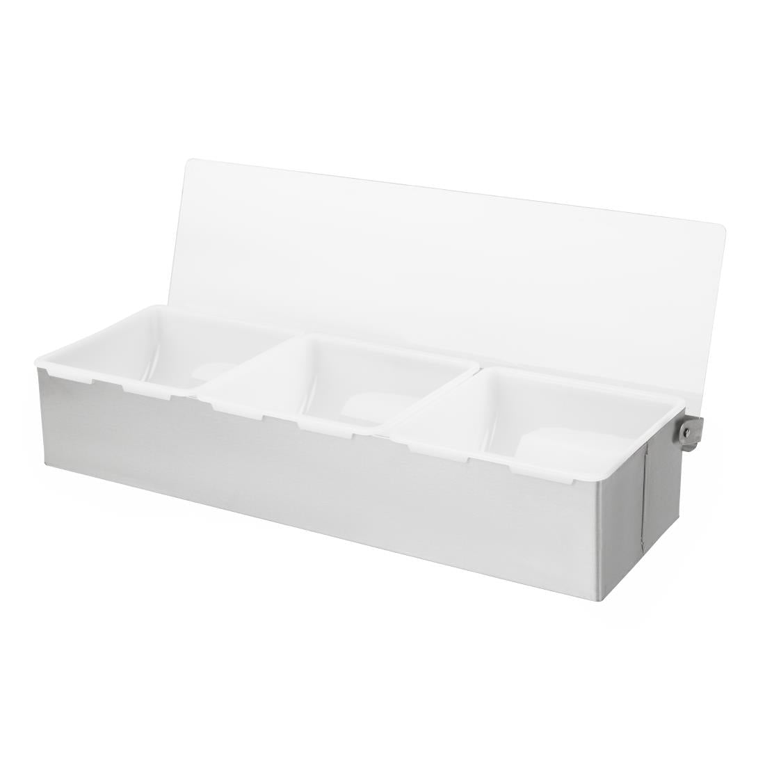 Olympia 3 Compartment Condiment Holder Stainless Steel
