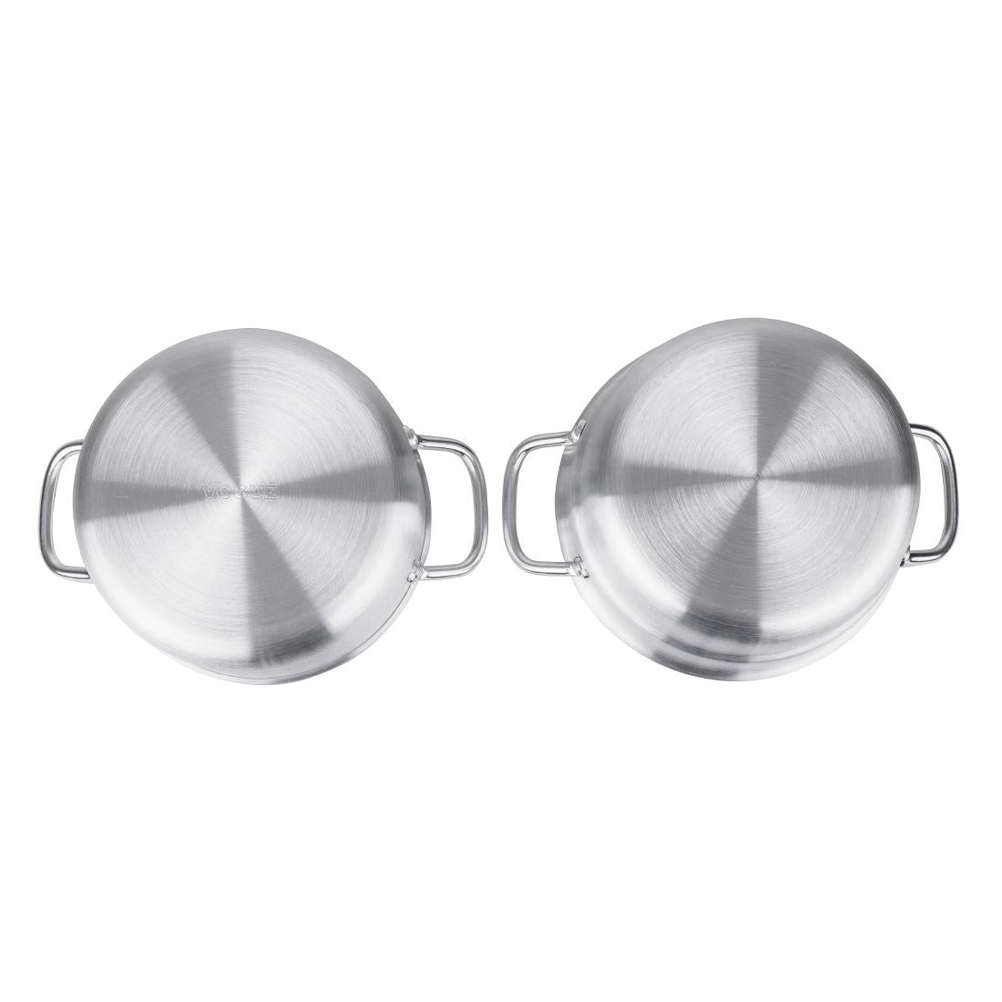 Vogue Aluminium Double Boiler Pan with Lid 24cm