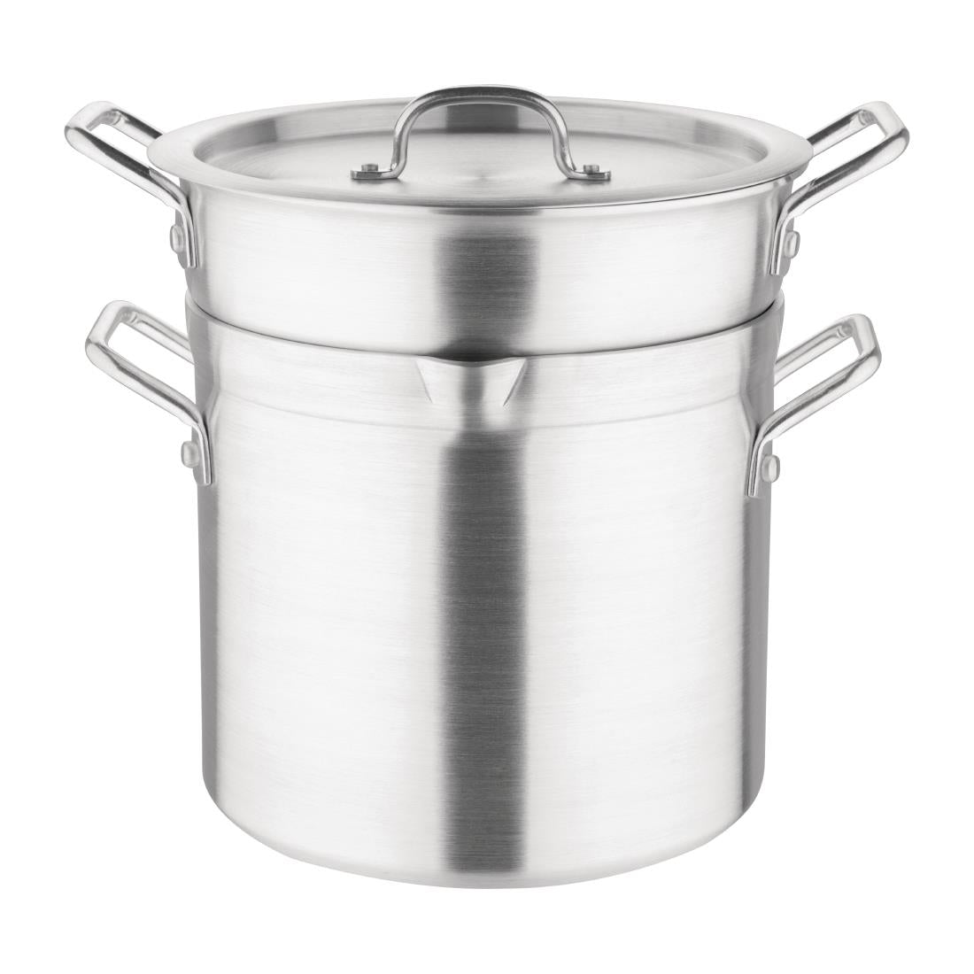 Vogue Aluminium Double Boiler Pan with Lid 28cm