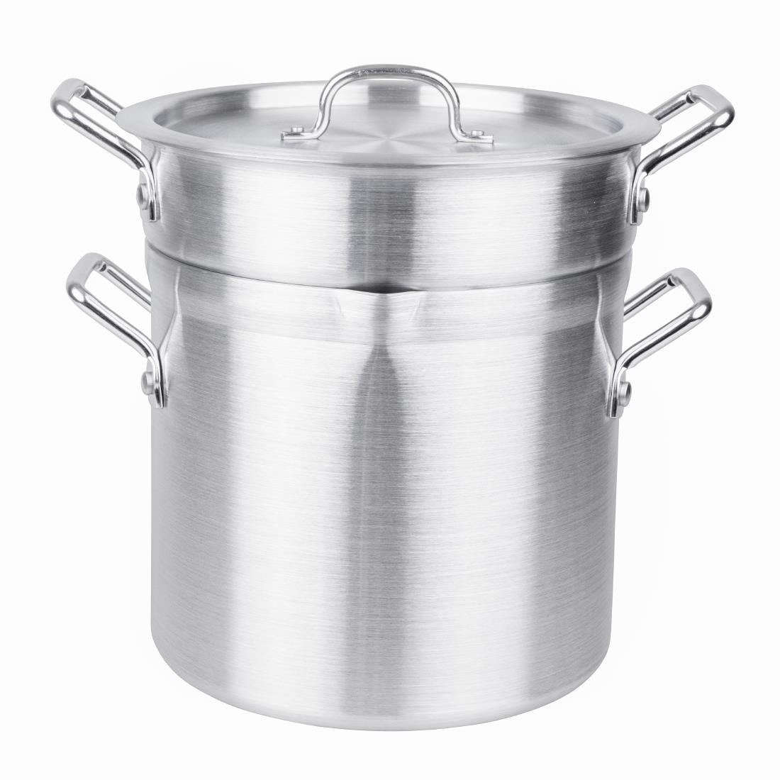 Vogue Aluminium Double Boiler Pan with Lid 28cm