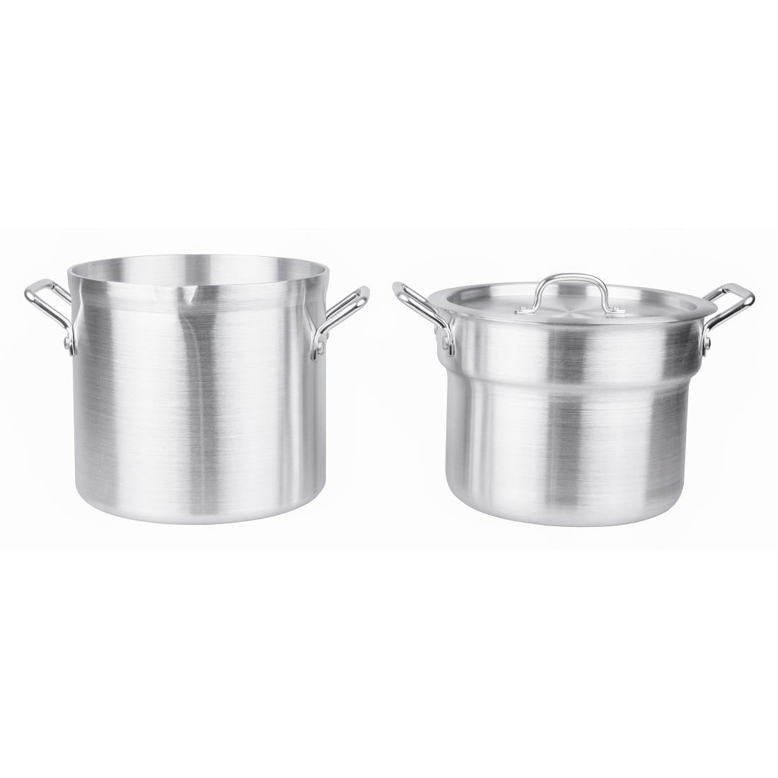 Vogue Aluminium Double Boiler Pan with Lid 28cm