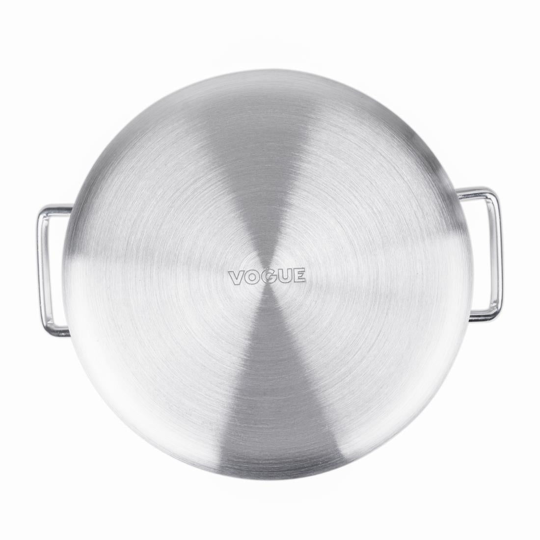 Vogue Aluminium Double Boiler Pan with Lid 28cm