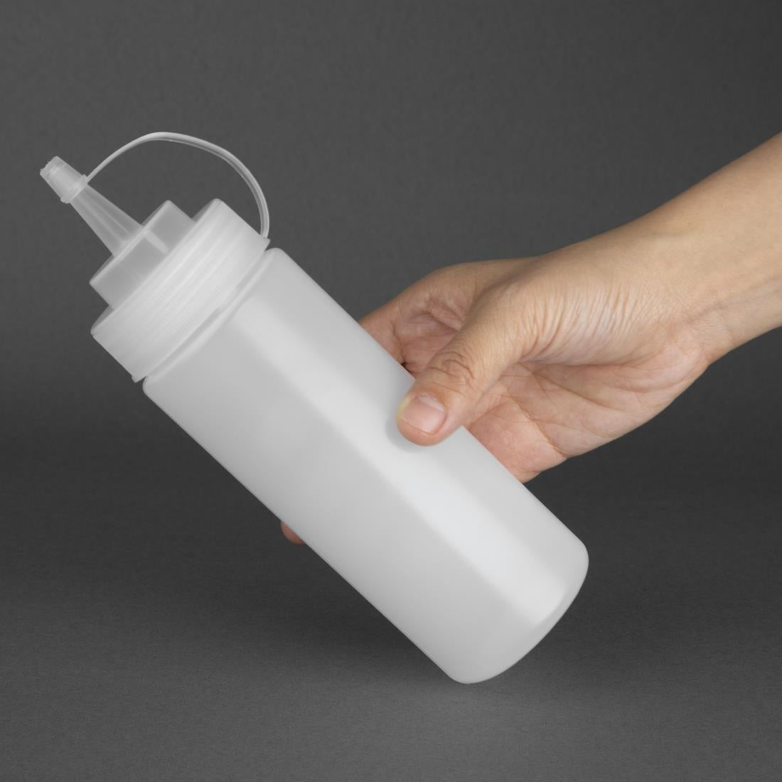 clear sauce bottle