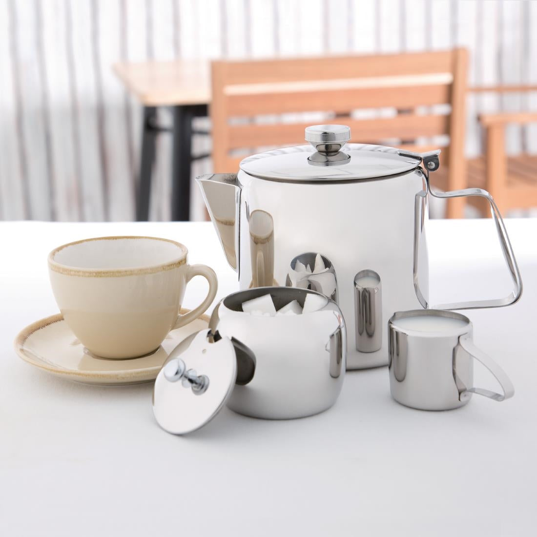 Olympia Concorde Stainless Steel Teapot 1.4Ltr