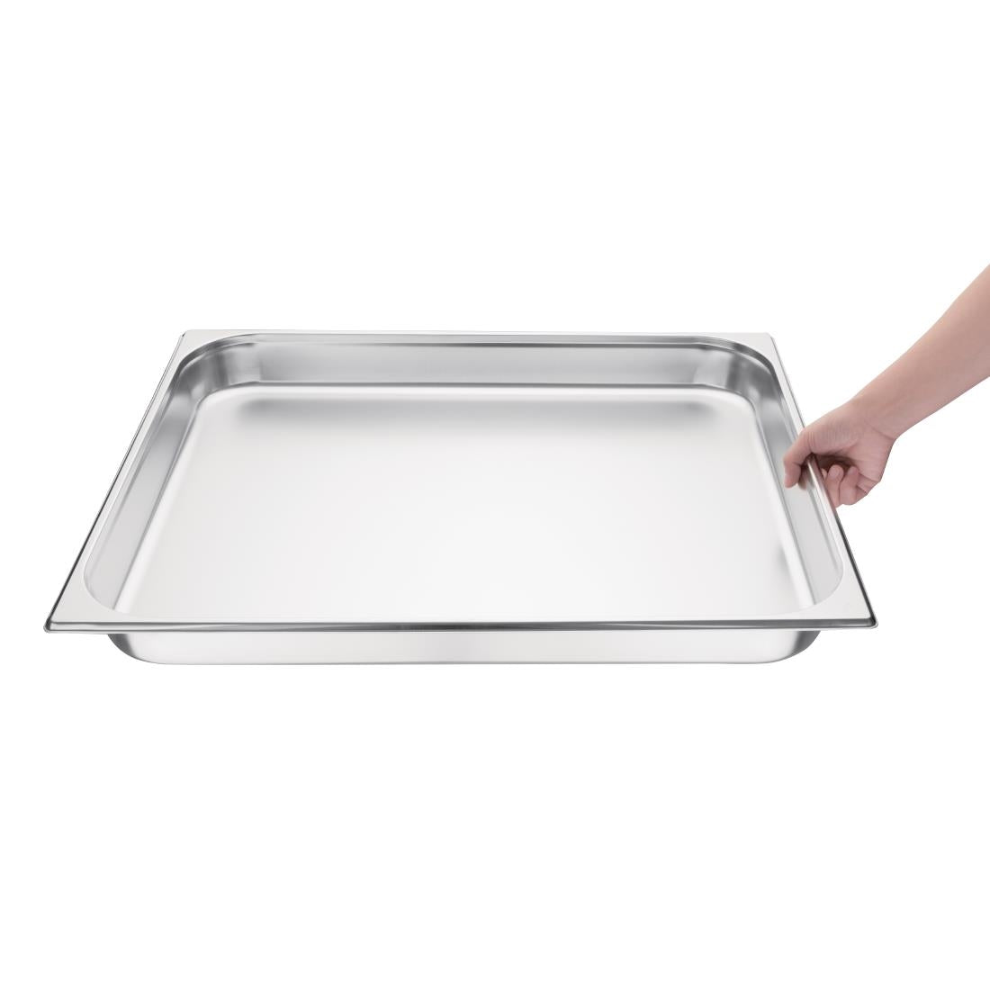 Vogue Stainless Steel 2/1 Gastronorm Tray 65mm