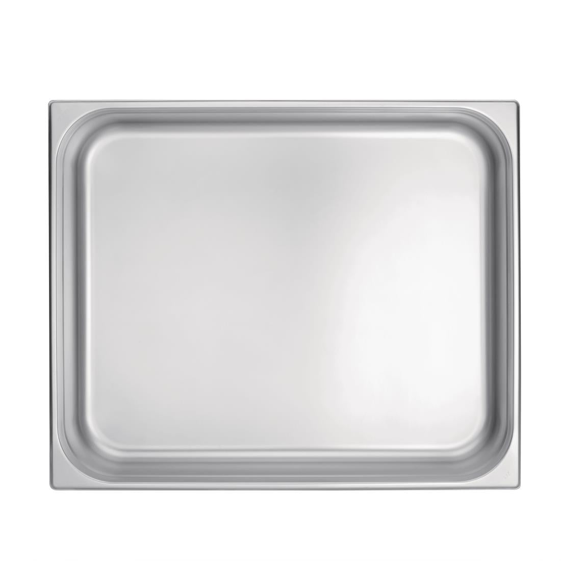 Vogue Stainless Steel 2/1 Gastronorm Tray 100mm