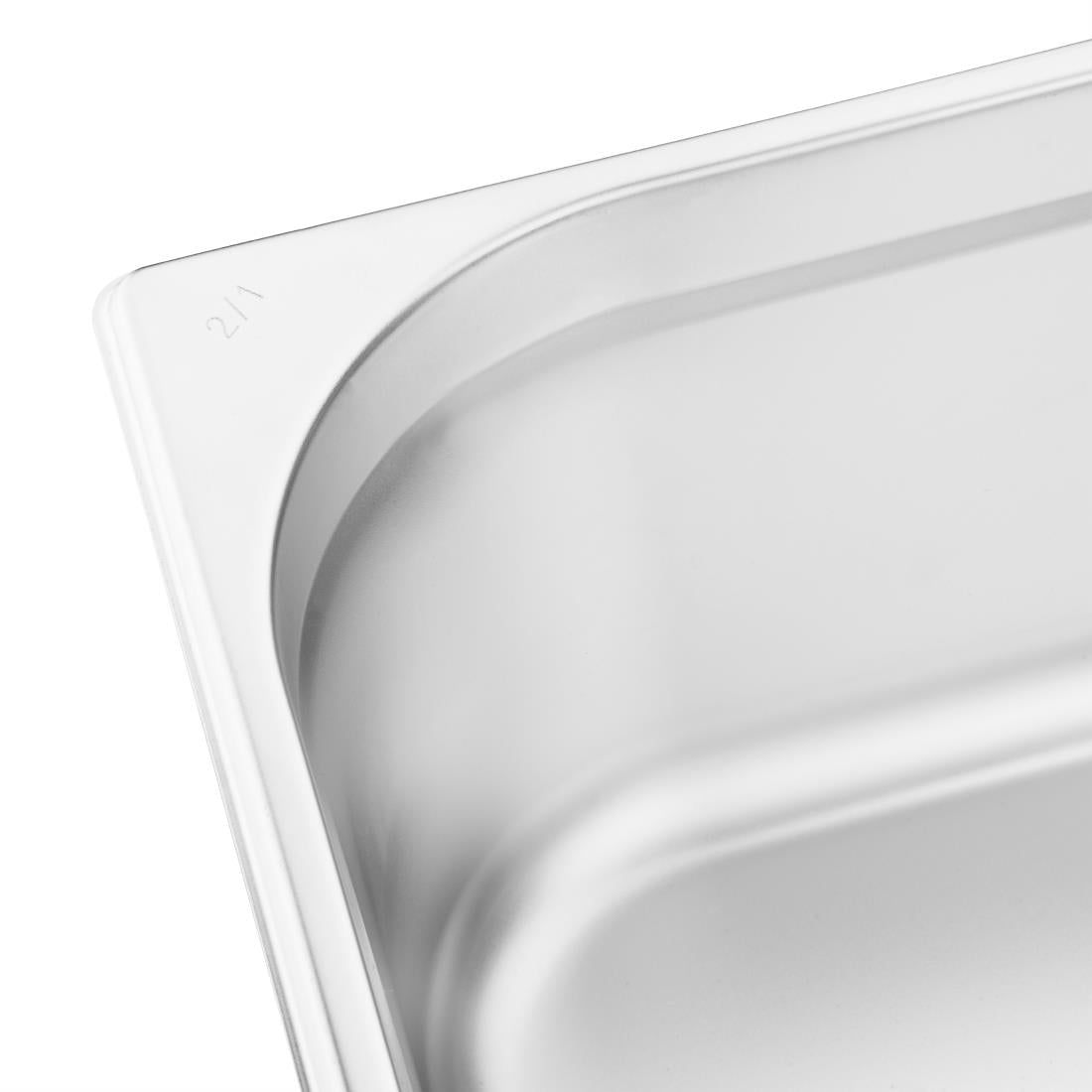 Vogue Stainless Steel 2/1 Gastronorm Tray 150mm