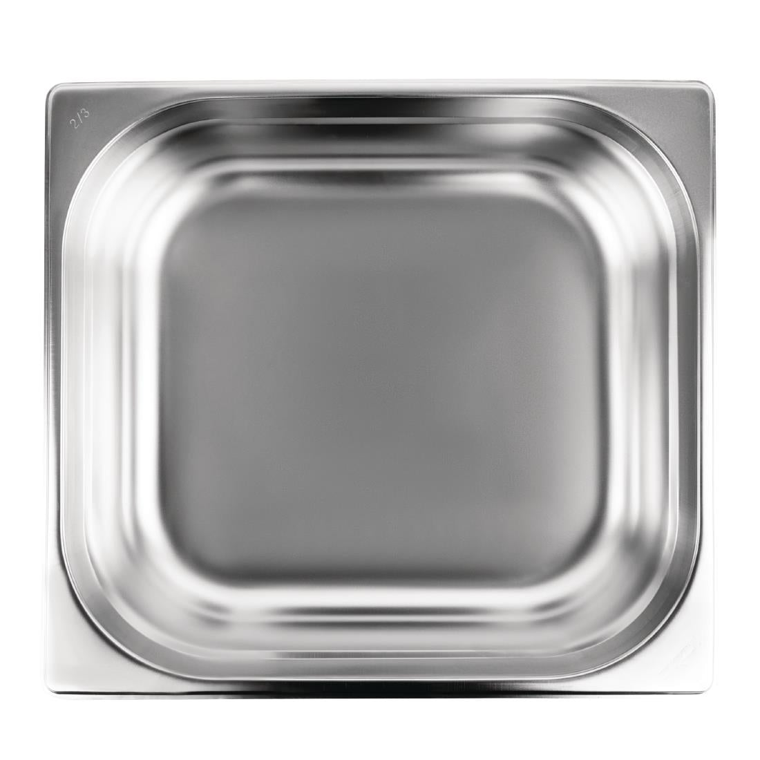 Vogue Stainless Steel 2/3 Gastronorm Tray 100mm