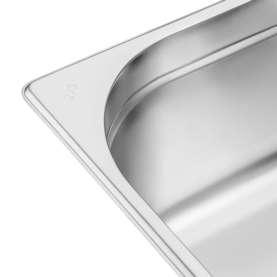 Vogue Stainless Steel 2/3 Gastronorm Tray 150mm