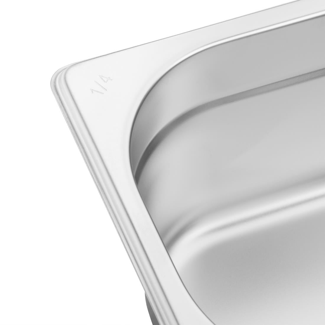 vogue stainless steel 1/4 gastronorm tray
