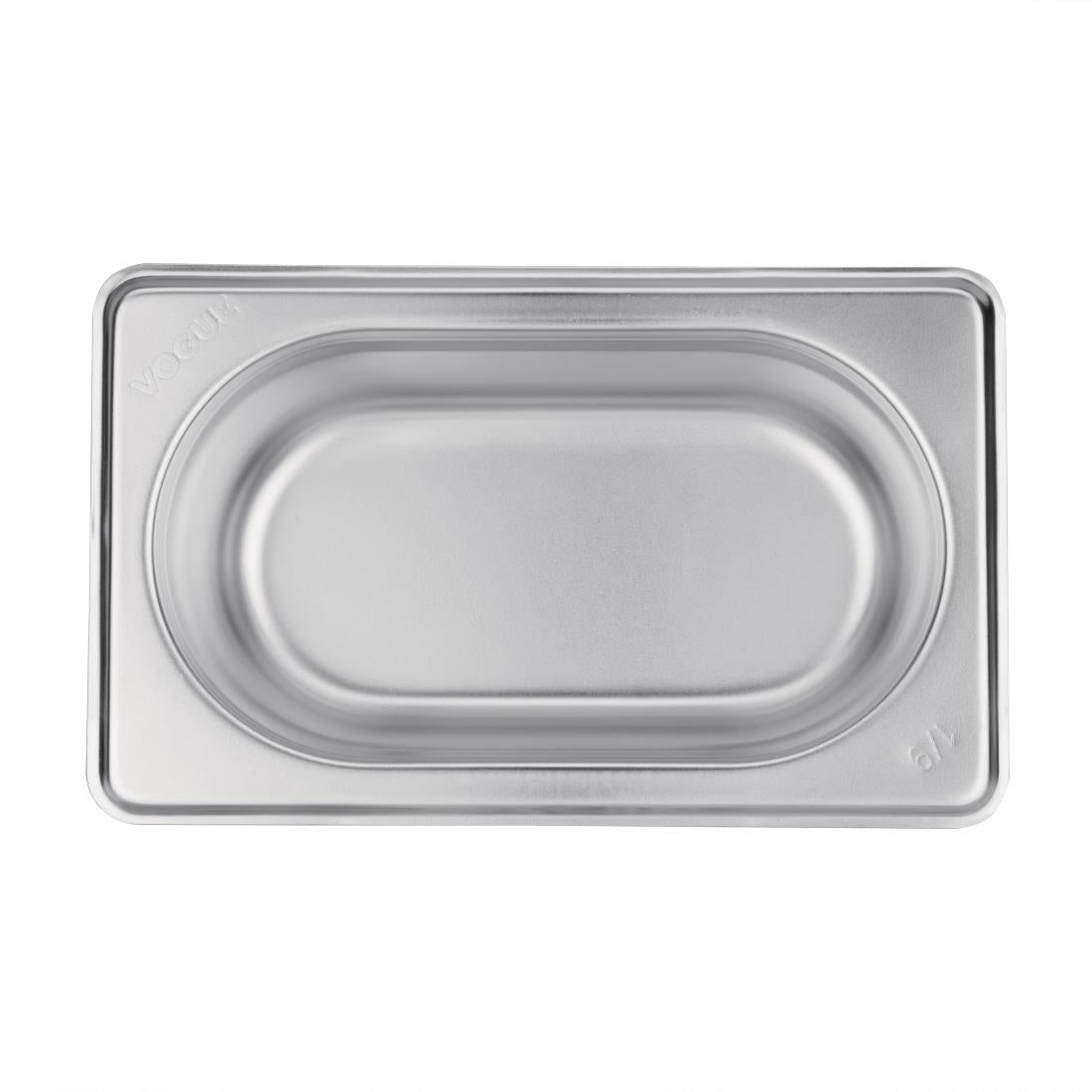 Vogue Stainless Steel 1/9 Gastronorm Tray 65mm