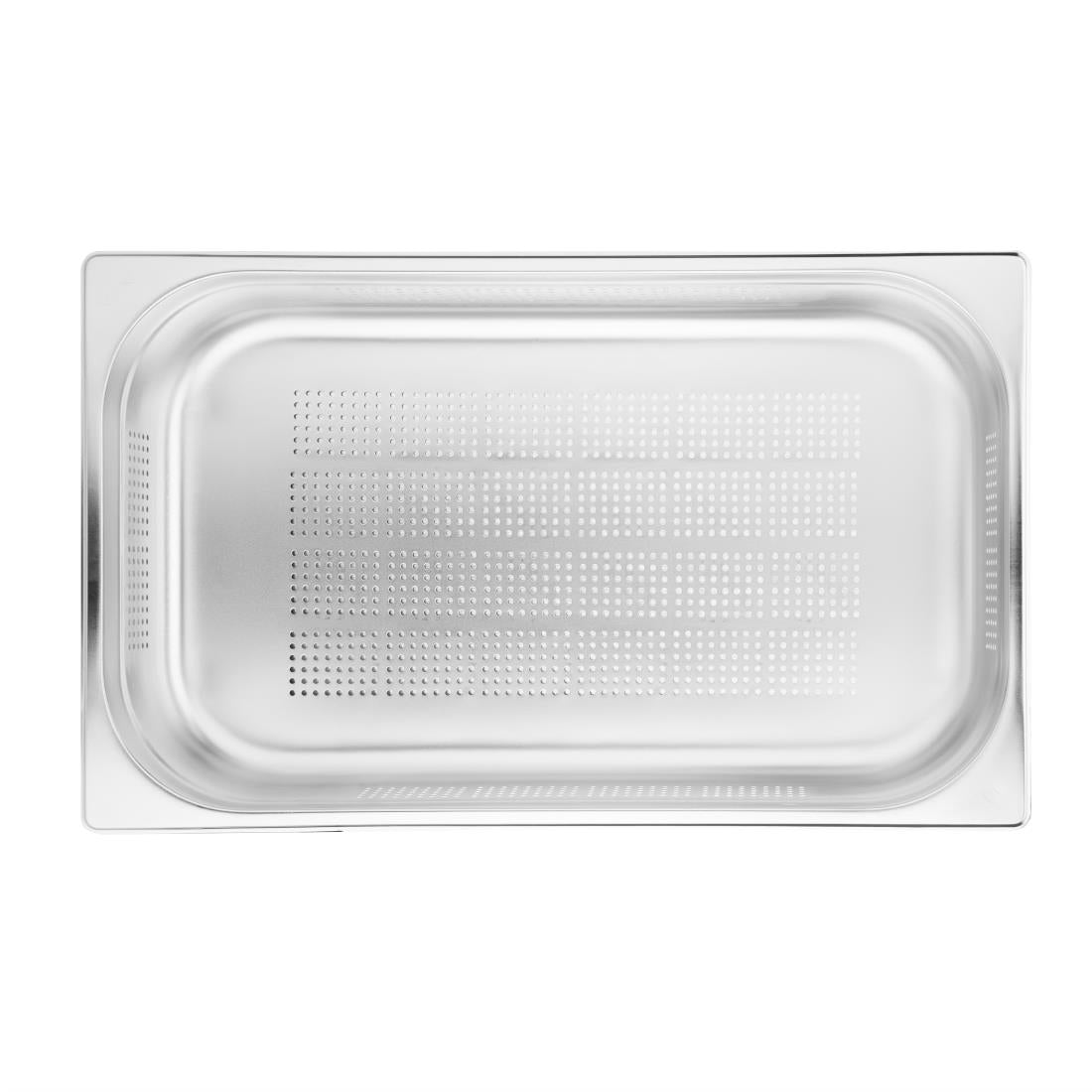 Vogue Stainless Steel Perforated 1/1 Gastronorm Tray 100mm
