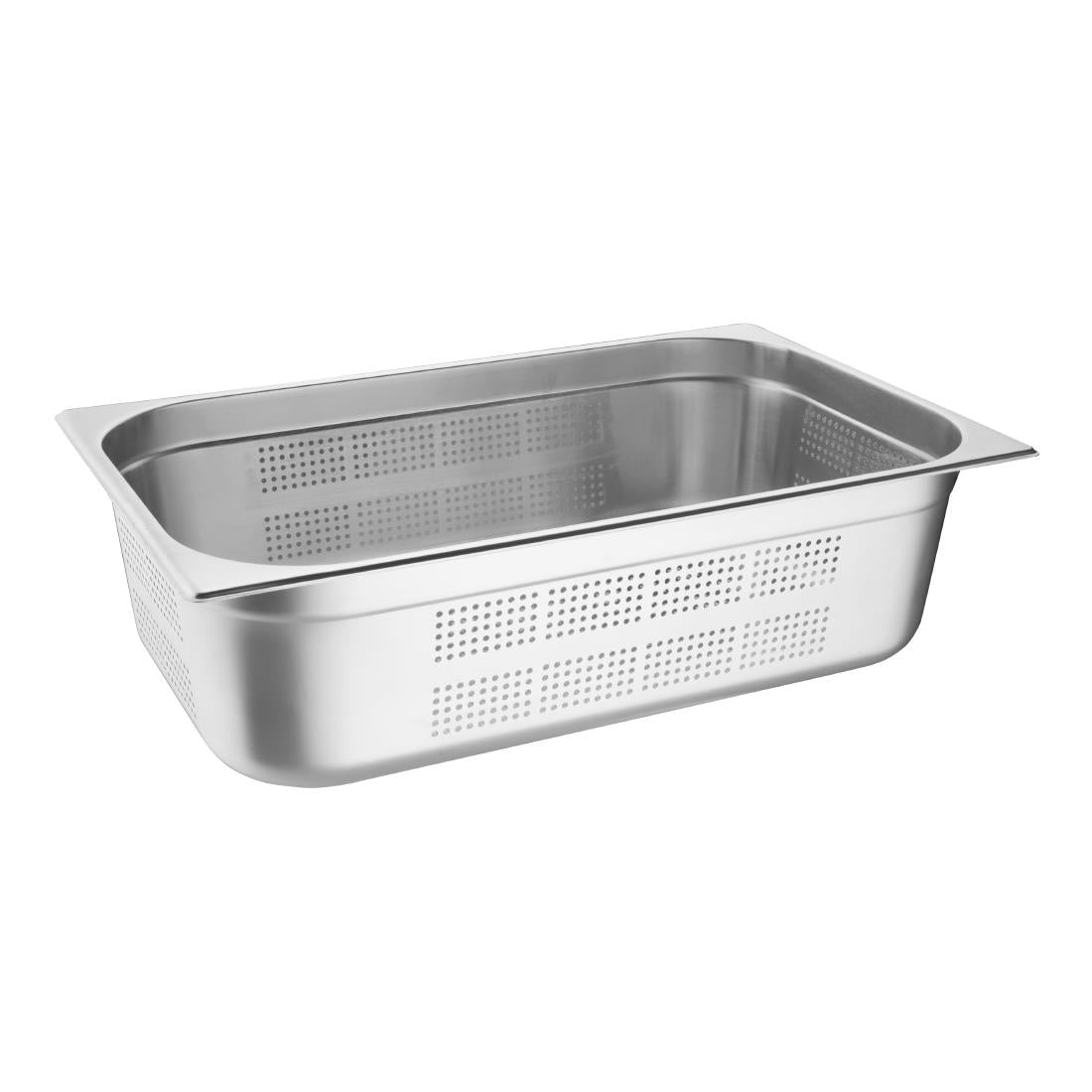 Vogue Stainless Steel Perforated 1/1 Gastronorm Tray 150mm