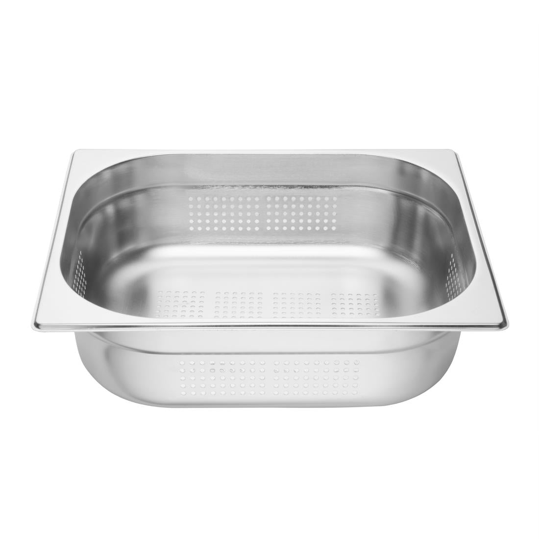Vogue Stainless Steel Perforated 1/2 Gastronorm Tray 100mm